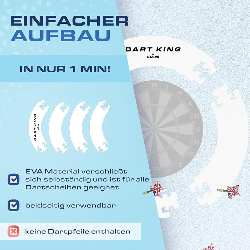 ELANI – klimaneutraler Dartring für optimalen Schutz von Wand, Boden, Dartpfeil und Flight – passgen