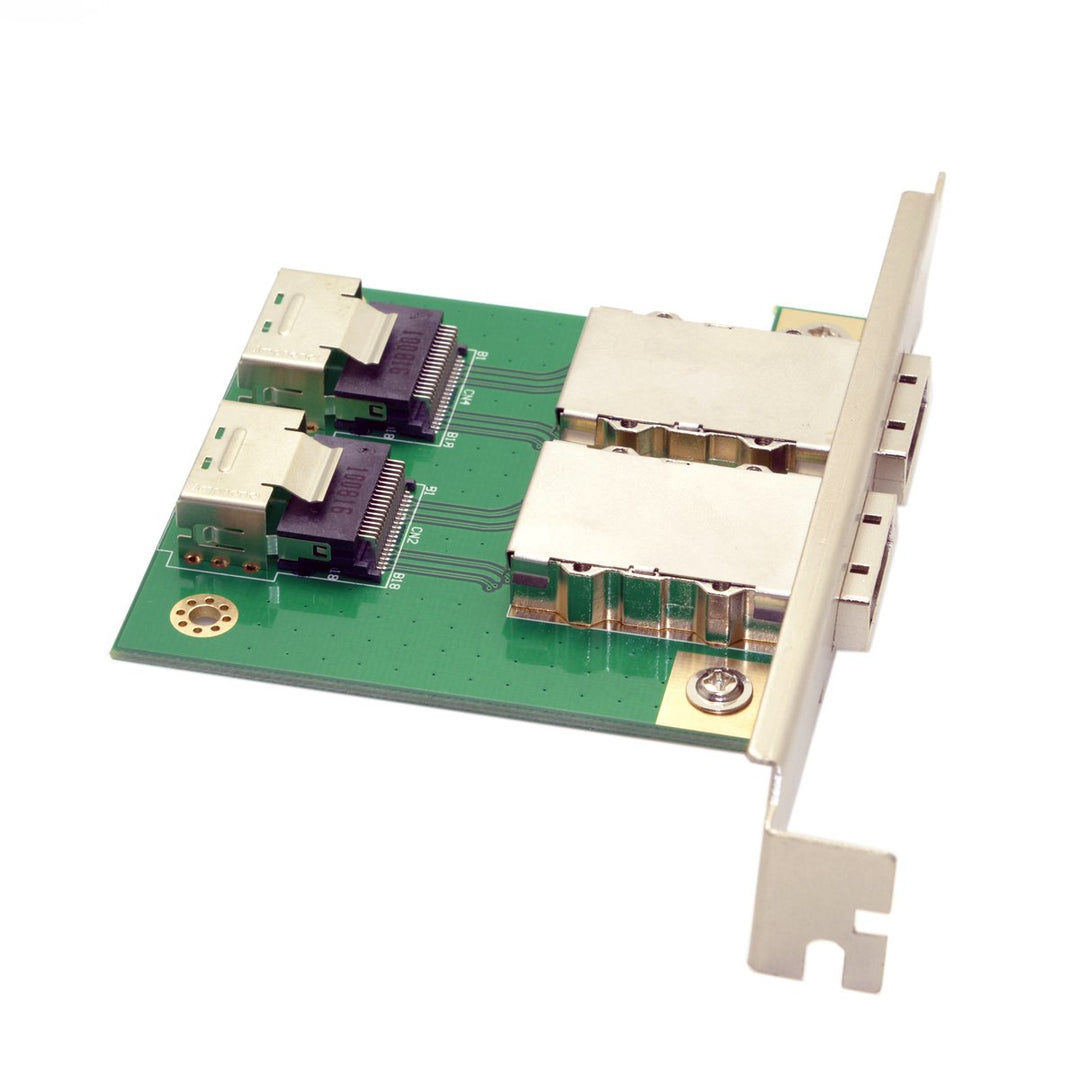 cablecc Dual Ports Mini SAS SFF-8088 zu SAS 36Pin SFF-8087 PCBA-Adapter mit PCI-Halterung Grün SFF 8