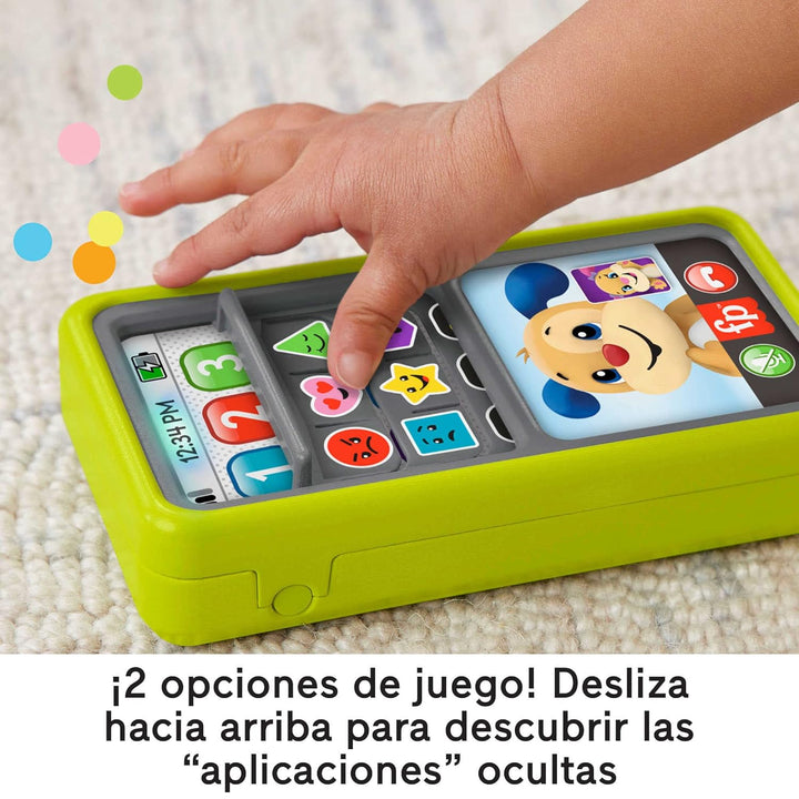 Fisher-Price Lernspass 2-in-1 Smartphone - Spielzeugtelefon mit Lichtern und 75+ Liedern, Version: E