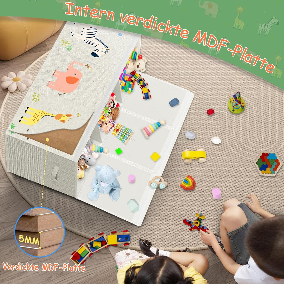 VERONLY Extra Gross Aufbewahrungsbox Spielzeugkiste mit Deckel Kinder - Faltbar Spielzeug Aufbewahru