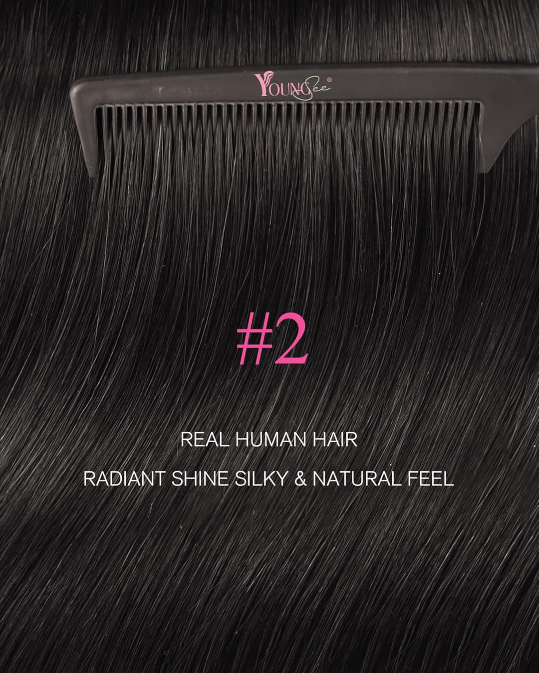 YoungSee Tape Extensions Echthaar Braun Echthaar Extensions Tape Kurz 30cm Tape in Extensions Echtha