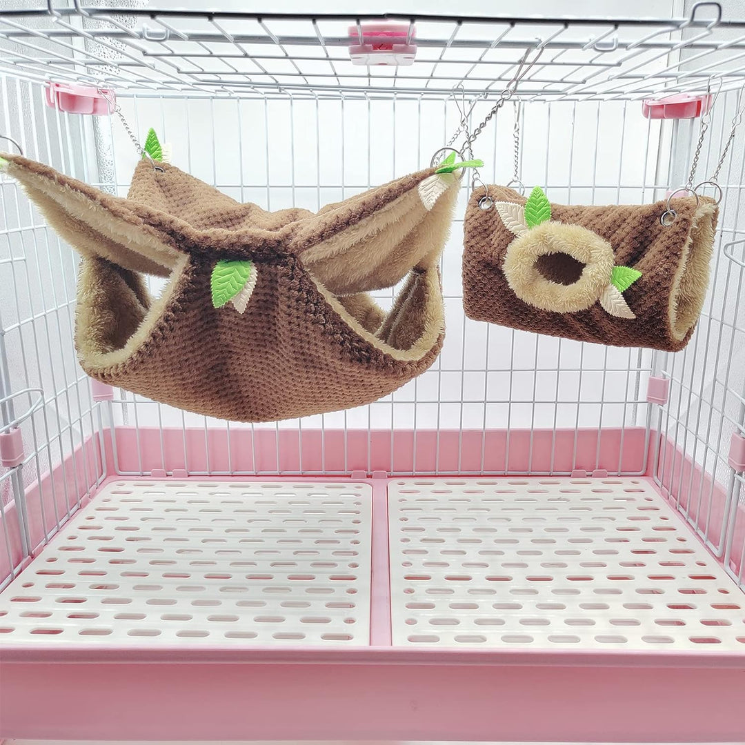 Kleintierhängematte, Hamster Hängematte Hängematte & Tunnel Warmbett Hauskäfig Nestkäfig Hängetunnel
