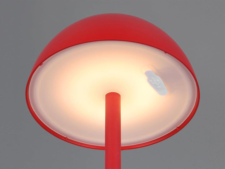 2er SET Akku Tischlampen Rot ohne Kabel für Innen & Aussen, 30cm klein, Rot