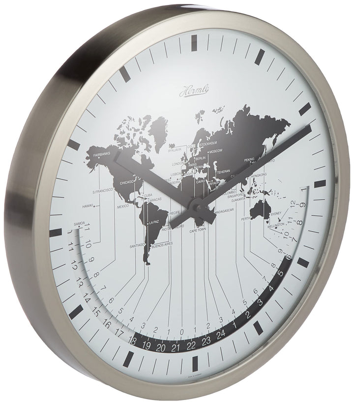 Wanduhren-Standuhren-Edelstahl-gewölbtem-Frontglas