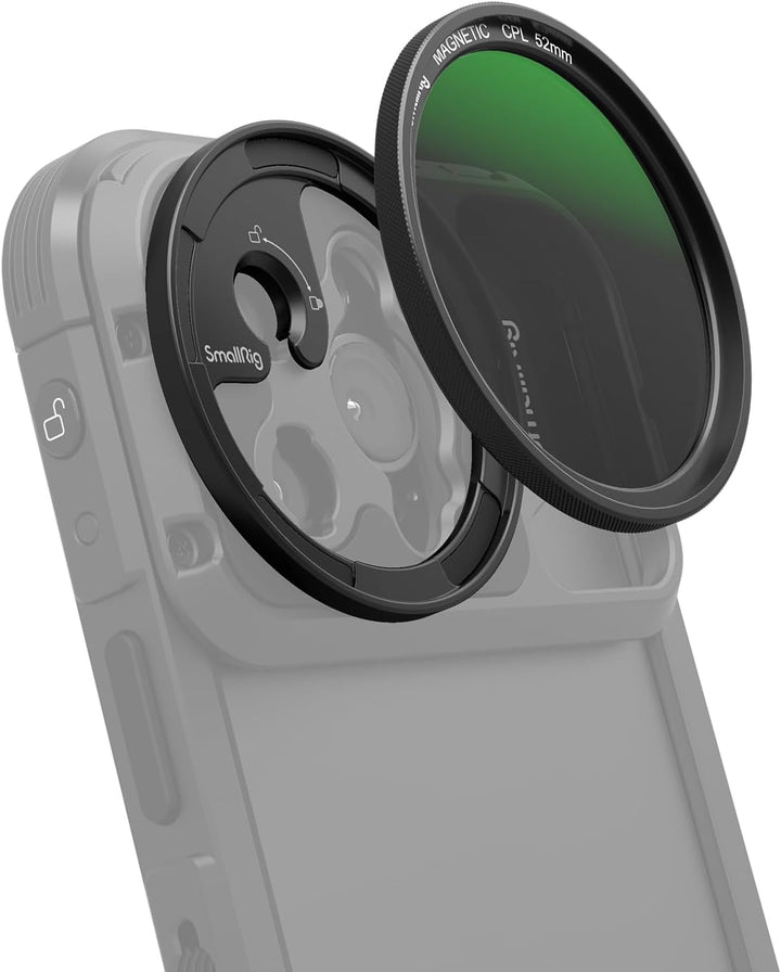 SMALLRIG 52mm Magnetischer Zirkular-Polarisationsfilter mit M-Mount-Magnetfilteradapter, HD Optische