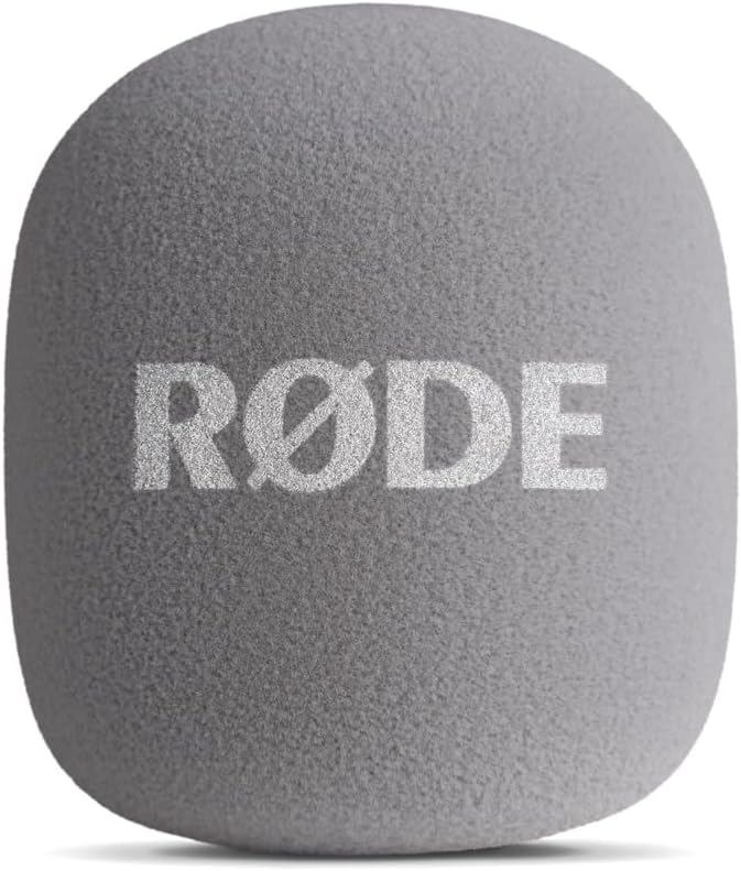 Rode Interview GO Handadapter für Wireless Sendemodule Weiss mit keepdrum Fell-Windschutz Weiss, Wei