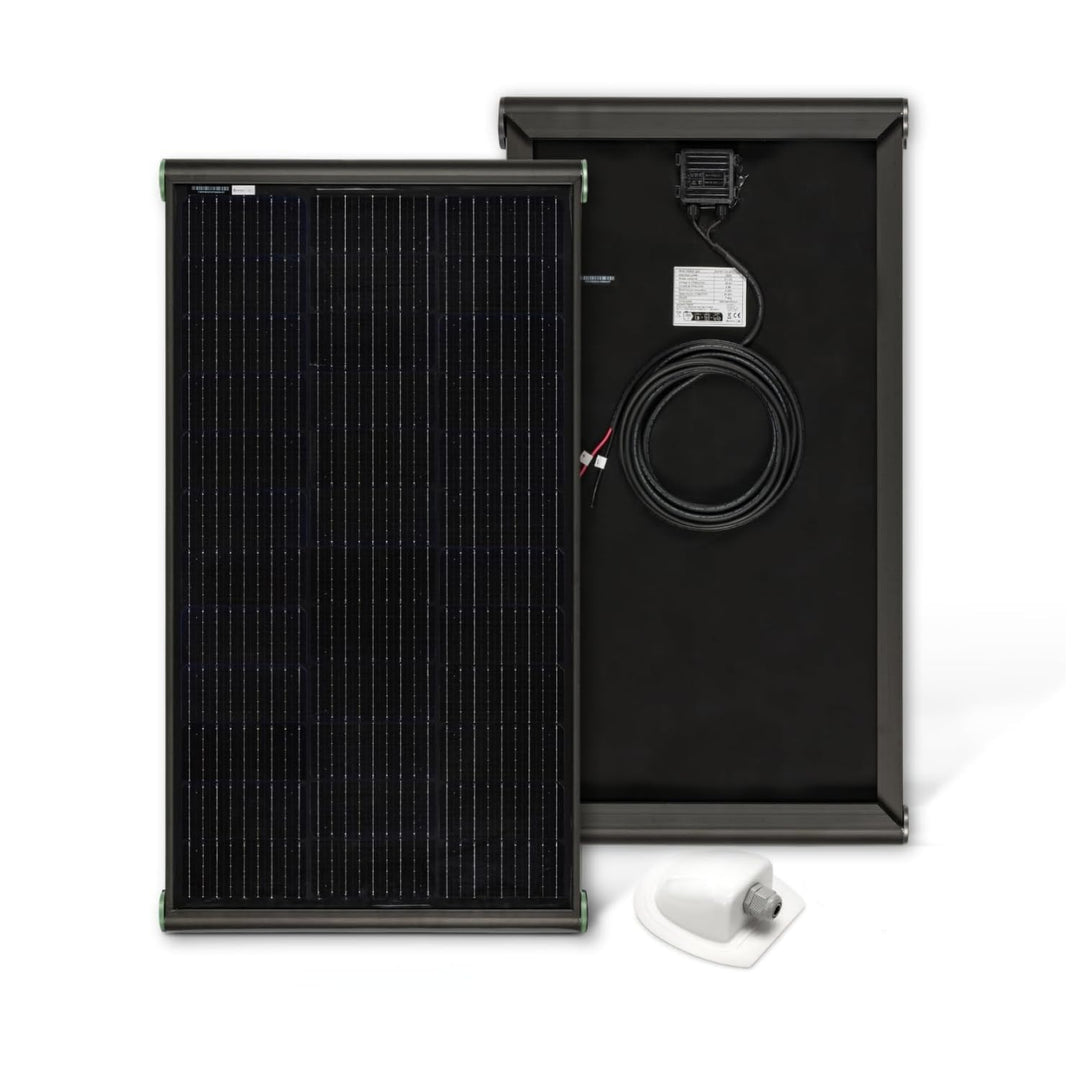 MOSCATELLI Camping Solaranlage Black Boost Komplettset 200W Monokristallin Solar Panel für Wohnmobil