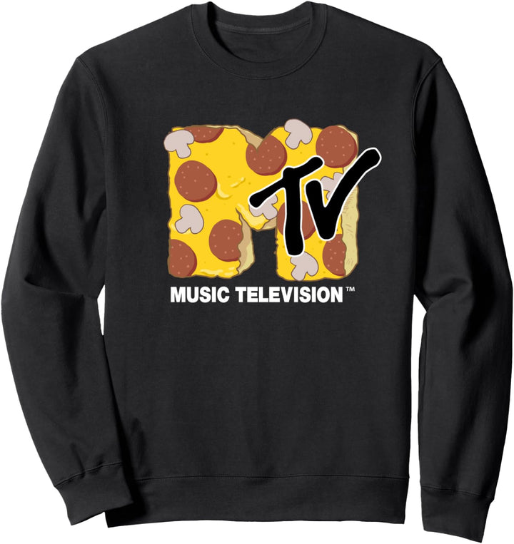 MTV Pepperoni And Mushroom Pizza Logo Sweatshirt