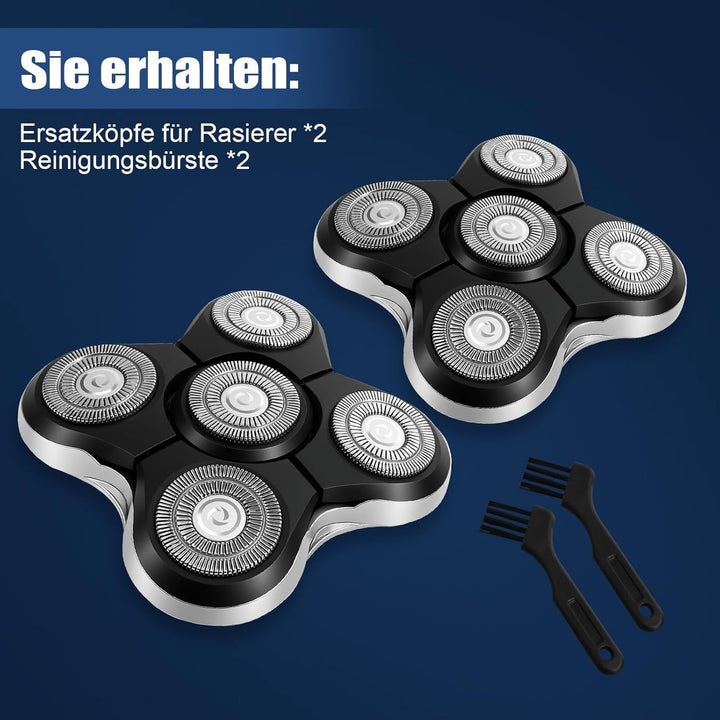Rasierer Ersatzköpfe Kompatibel mit Balder Glatzenrasierer RX5/XR7000/XR1500, Kopfrasierer Scherkopf