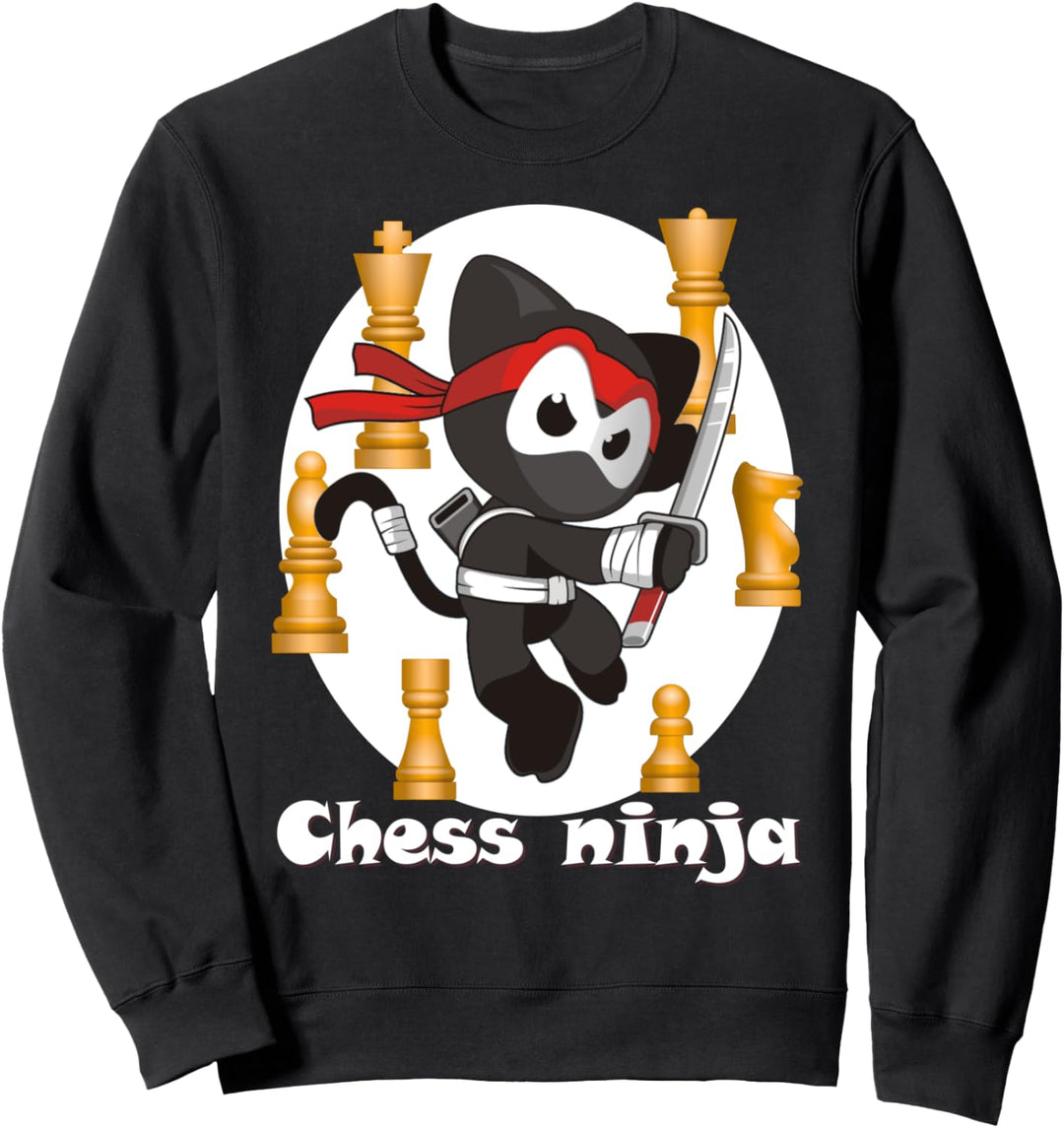 Schach Katze Schachfigur Geschenke für Schachspieler Kinder Sweatshirt