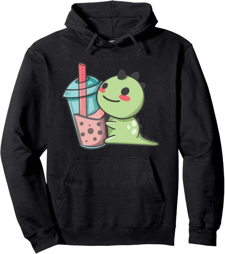 Bubble Tea Dinosaurier Süsser Boba Boba Tee Dino Getränk Pullover Hoodie