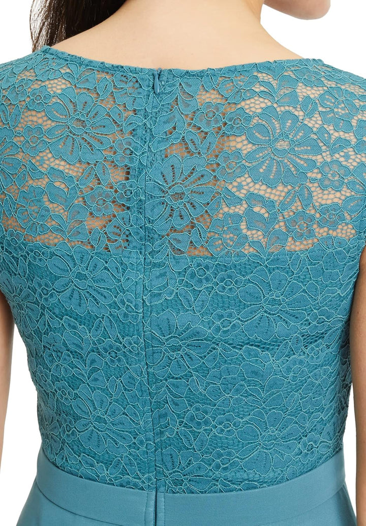 Vera Mont Damen Cocktailkleid mit Spitze 40 Smoky Teal, 40 Smoky Teal