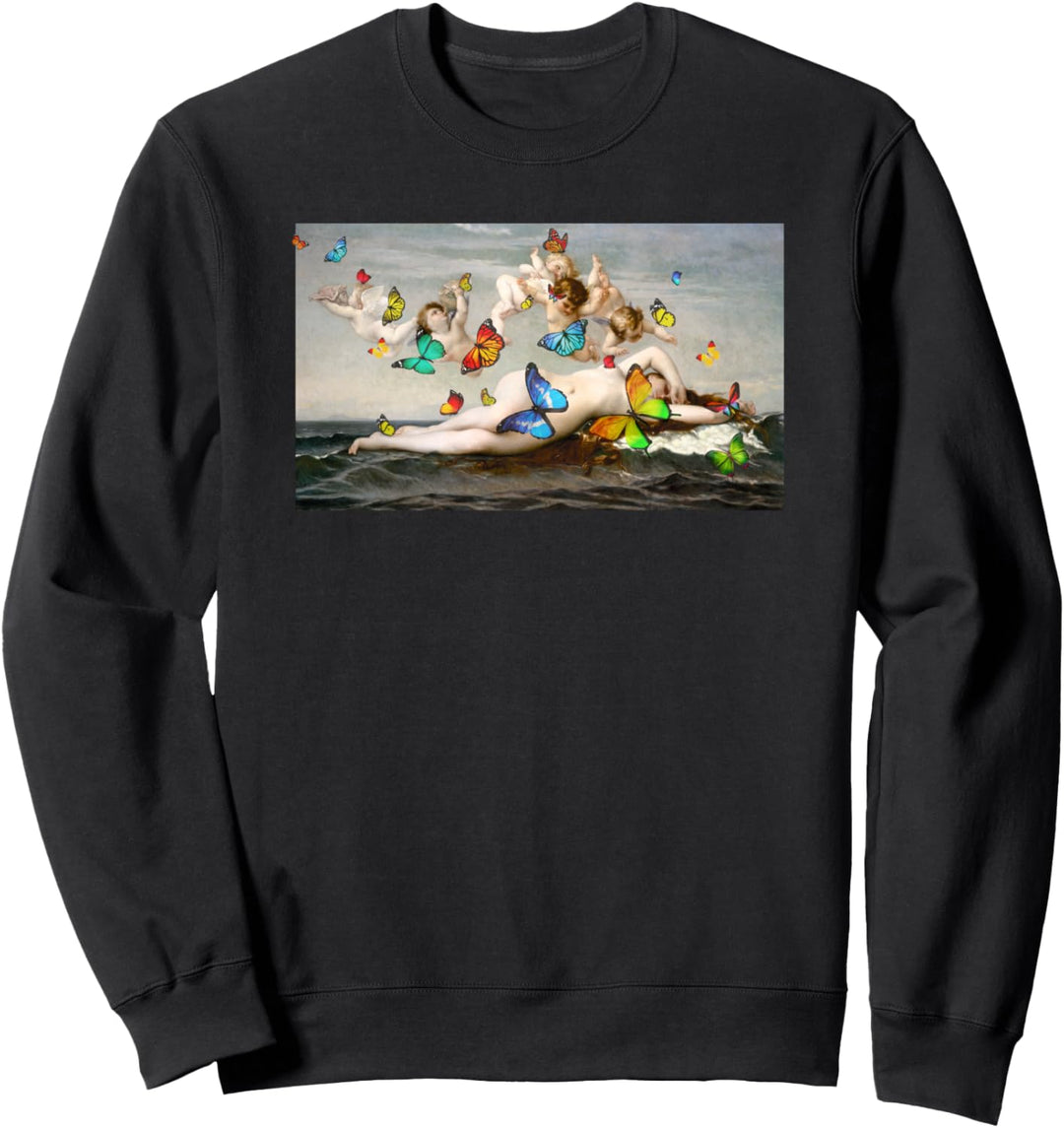 Butterflies And Classic Art Sweatshirt