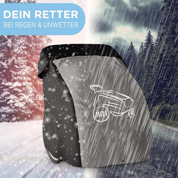 Jubi® Faltgarage Fahrradanhänger zweisitzer/einsitzer und absolut wetterbeständig| Abdeckung Fahrrad