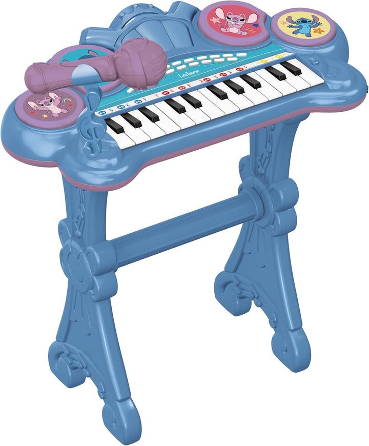 Lexibook, elektronisches Stitch-Keyboard mit Sitz und Mikrofon, 24 beleuchtete Tasten zum Musizieren