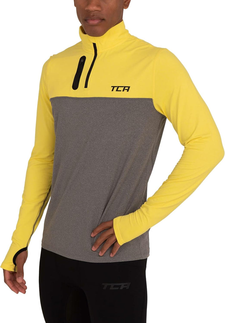 TCA Funktionsshirt Herren Langarm - Fusion Pro Quickdry Langarmshirt atmungsaktiv - Wandershirt Lauf