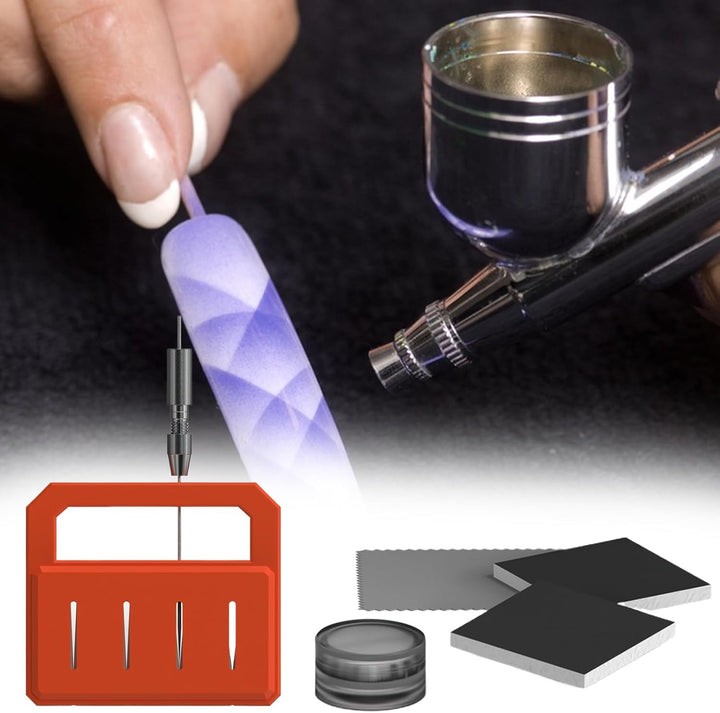 Airbrush-Nadelschärfer – Airbrush-Nadel-Restaurator, Airbrush-Schärf-Set für Nageldesign, Automobil-