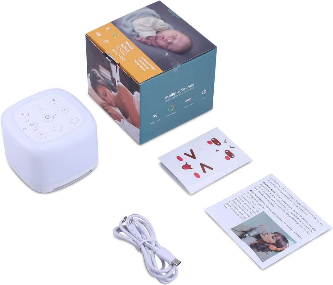3 IN 1 White Noise Machine mit Licht, [40 Klänge und 7 Nachtlicht ] Weisses Rauschen für Besseren Sc