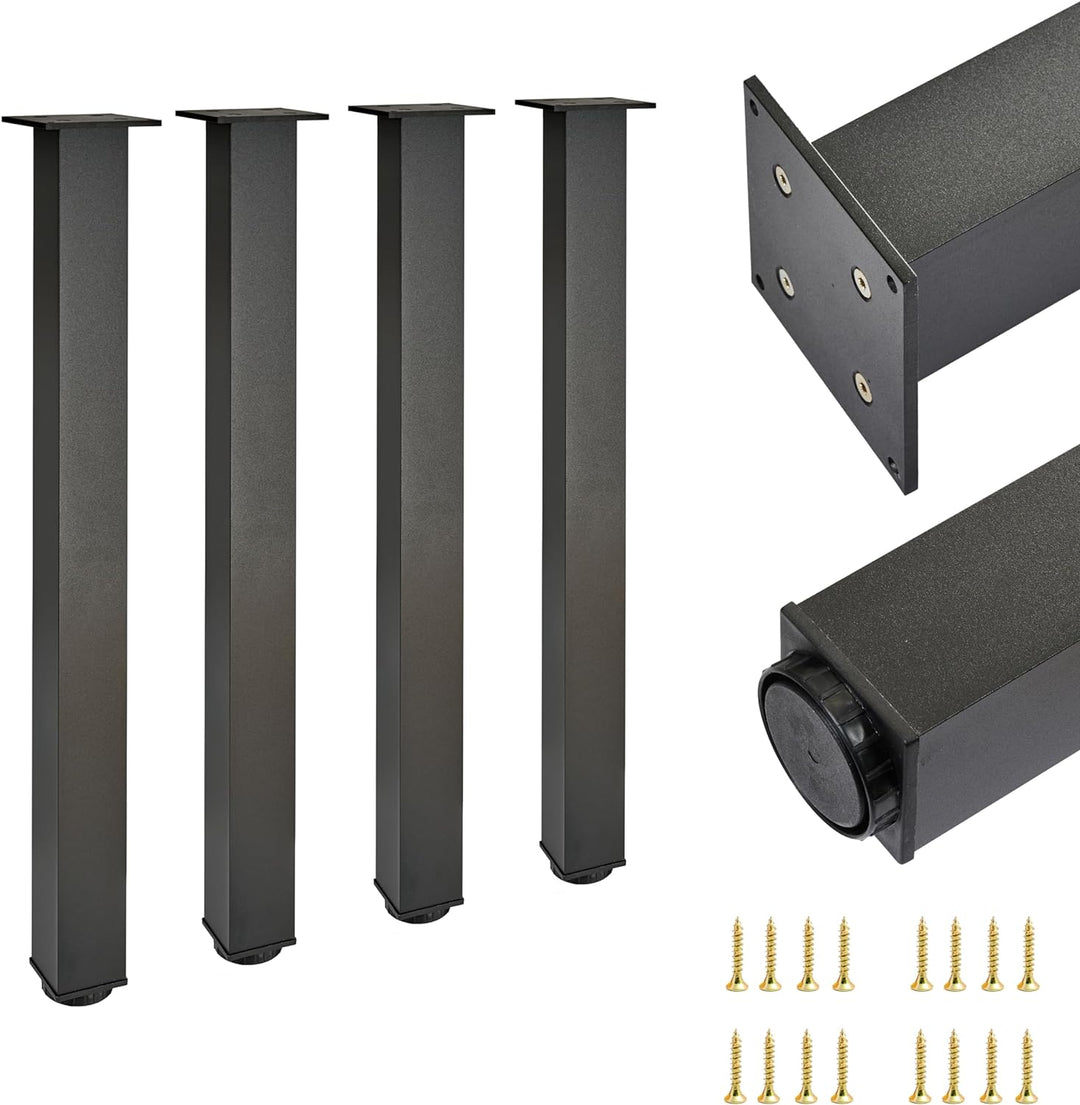 Alusfera Tischbeine Höhenverstellbar Quadratische - Tischbeine Metall/Aluminium - Möbelfüsse für Ess