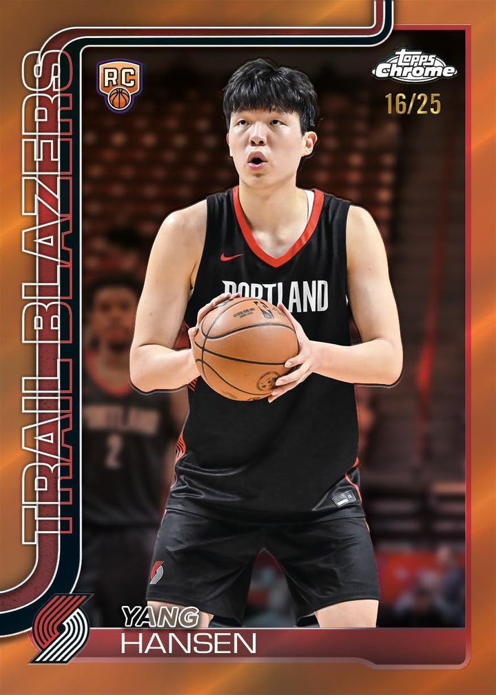 2025-26 Topps Chrome Basketball – Vorteilsbox (4 Karten pro Packung, 7 Packungen pro Box)