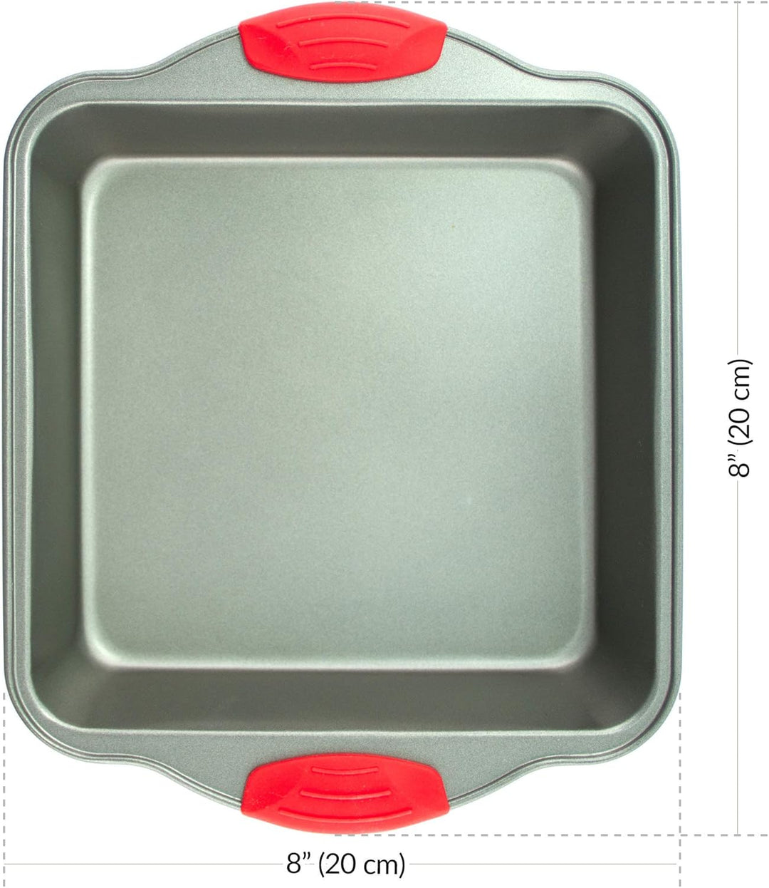 Boxiki Kitchen Nicht klebende, quadratische Backform aus Stahl 8x8, langlebige, praktische und hochw