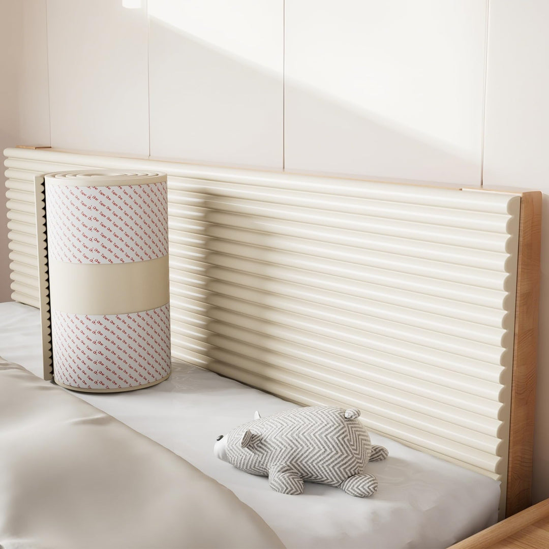 Wandpaneele Gepolstert für Kinderzimmer, 2M Wandpolster Selbstklebend, 1cm Dick Anti-Kollision Wandk