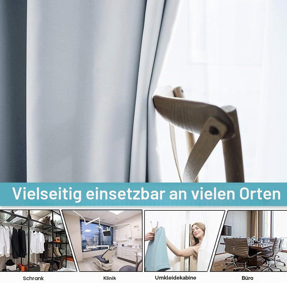 PONY DANCE Raumtrenner Vorhang Sichtschutz Trennwand Raumteiler für Wohnheim & Büro & Wohnung Schieb