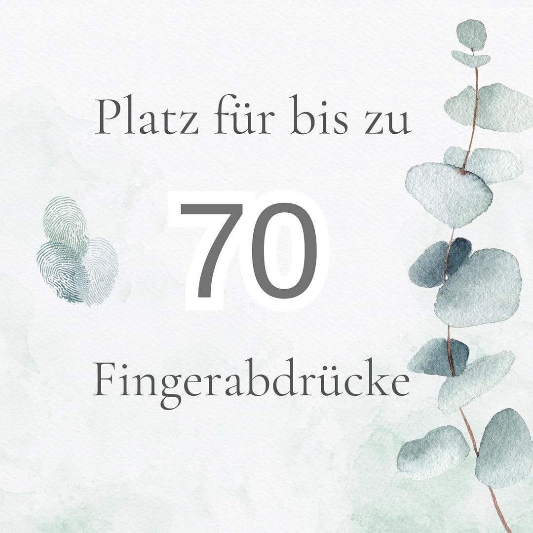KATINGA Leinwand zur Hochzeit – Bild für Fingerabdrücke mit Baum - Personalisiert – Hochzeitsbaum –