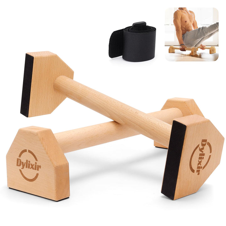 Liegestützgriffe 2 Push Up Bars Holz Parallettes gelenkschonende Liegestützgriffe Calisthenics Equip