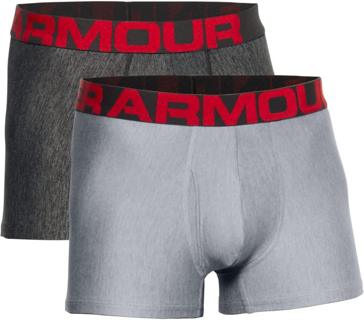 Under Armour Herren Tech 3in 2 Pack, schnelltrocknende Boxershorts, komfortable Unterwäsche mit enga