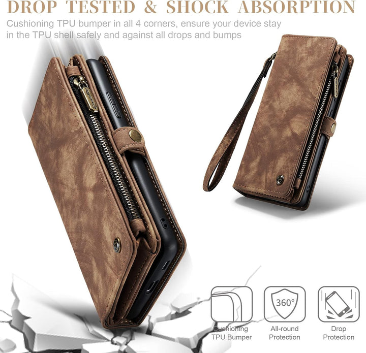 UFinetech Samsung A53 Hülle, Stossfest TPU Leder Flip Tasche Samsung Galaxy A53 5G Handyhülle, Magne