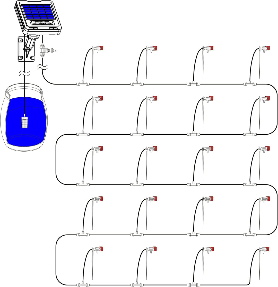 esotec kompaktes Solar Bewässerungssystem WaterDrops 20 – Automatischer Bewässerungscomputer, 20 Was