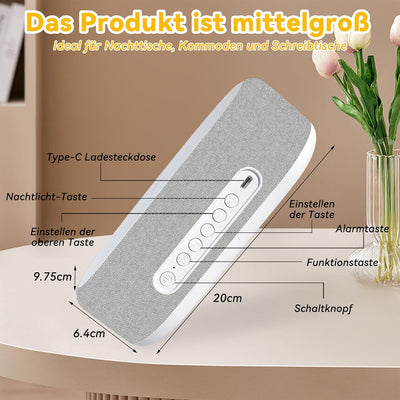 Yeelan Digitalwecker, Wecker Digital mit Licht, 15W Kabellose Aufladung für iPhone/Samsung, Alarm Cl