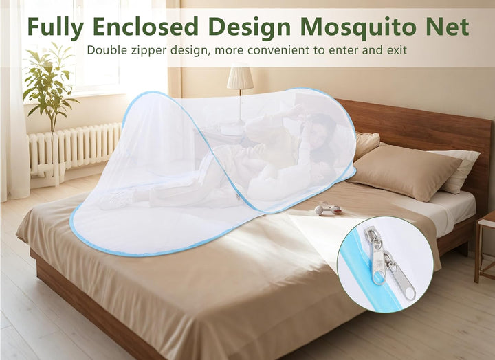 Gugxiom Foldable Net, Moskitonetz Up for Single Bed, Portable Reise Moskitonetz, Net für Bedroom, Ou