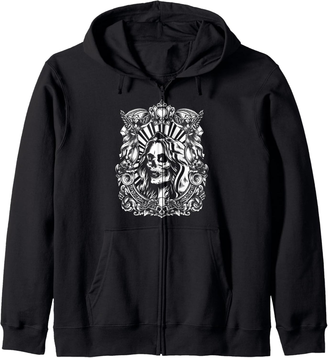 Santa Muerte Zuckerschädel Mexikanisch Tote Mexiko Gottheit Kapuzenjacke