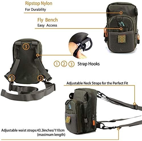 MAXIMUMCATCH Maxcatch Fliegenfischen Brusttasche Superleichte Brustpackung für Fliegenfischen Zubehö