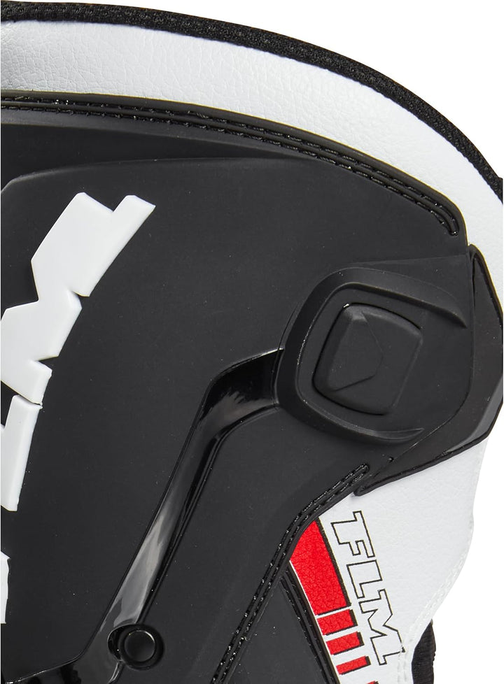 FLM Mandalika Damen Motorradstiefel Lang – Wasserdicht & Atmungsaktiv – Rutschfeste Sohle – Schwarz