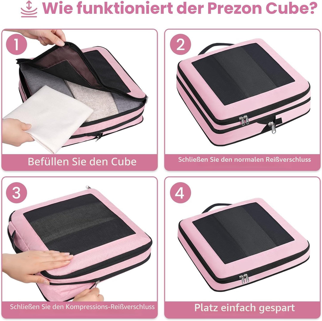 Kompressions-Packwürfel, Verbessertes Netzfenster, Sichtbar und Tragbar, Erweiterbare Reisegepäck-Or