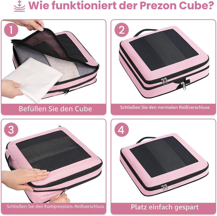 Kompressions-Packwürfel, Verbessertes Netzfenster, Sichtbar und Tragbar, Erweiterbare Reisegepäck-Or