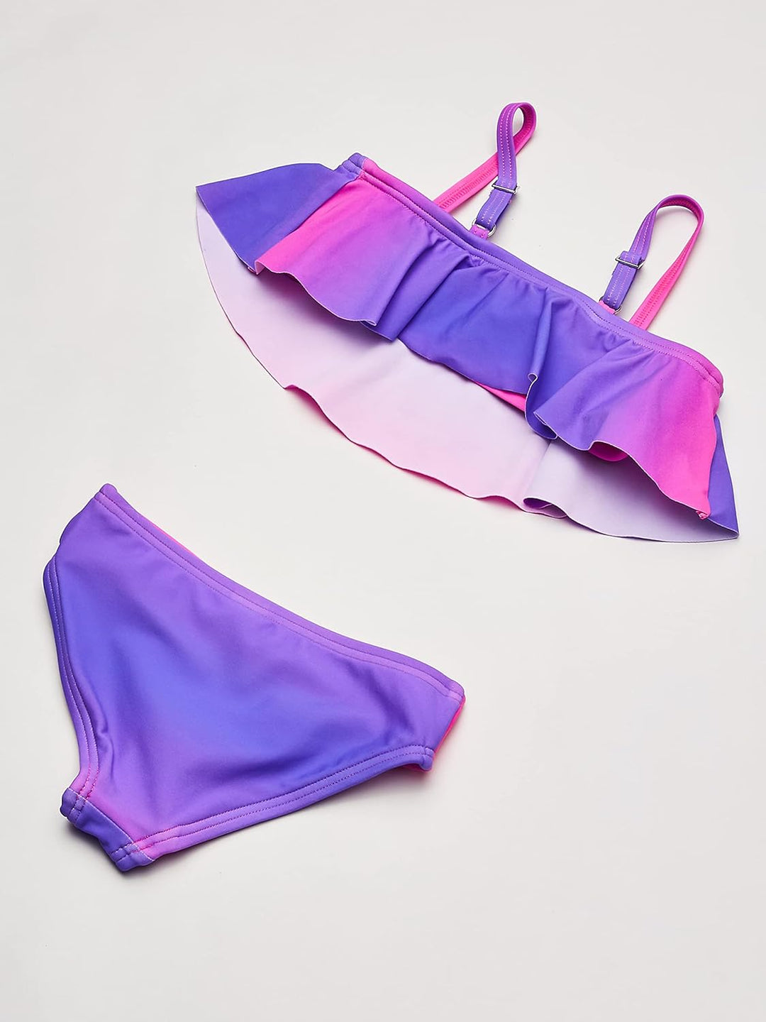 Kanu Surf Girls' Karlie Flounce Bikini Beach Sport 2-Piece Swimsuit