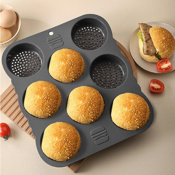 Hamburger-Brötchenform aus Silikon, Leicht zu Lösen, Hitzebeständige Backform für die Küche