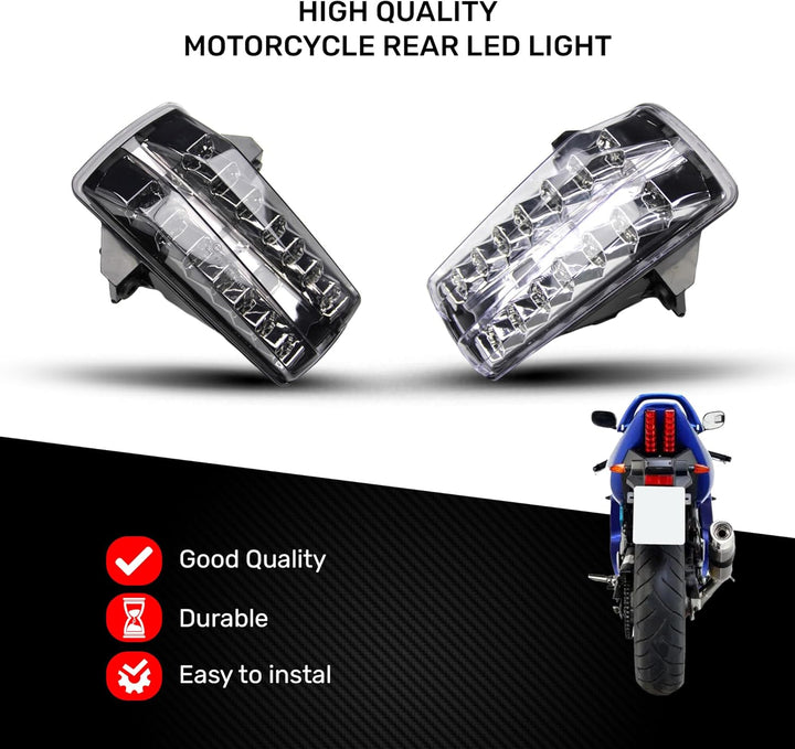 avdb-moto LED-Bremslicht mit integrierten Blinker kompatibel mit Suzuki SV 650 1000 2003 + (Getönt),