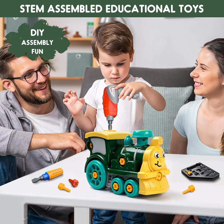 Take-Apart Spielzeugset für Kleinkinder mit elektrischem Bohrer, DIY zerlegbare elektrische Spielzeu