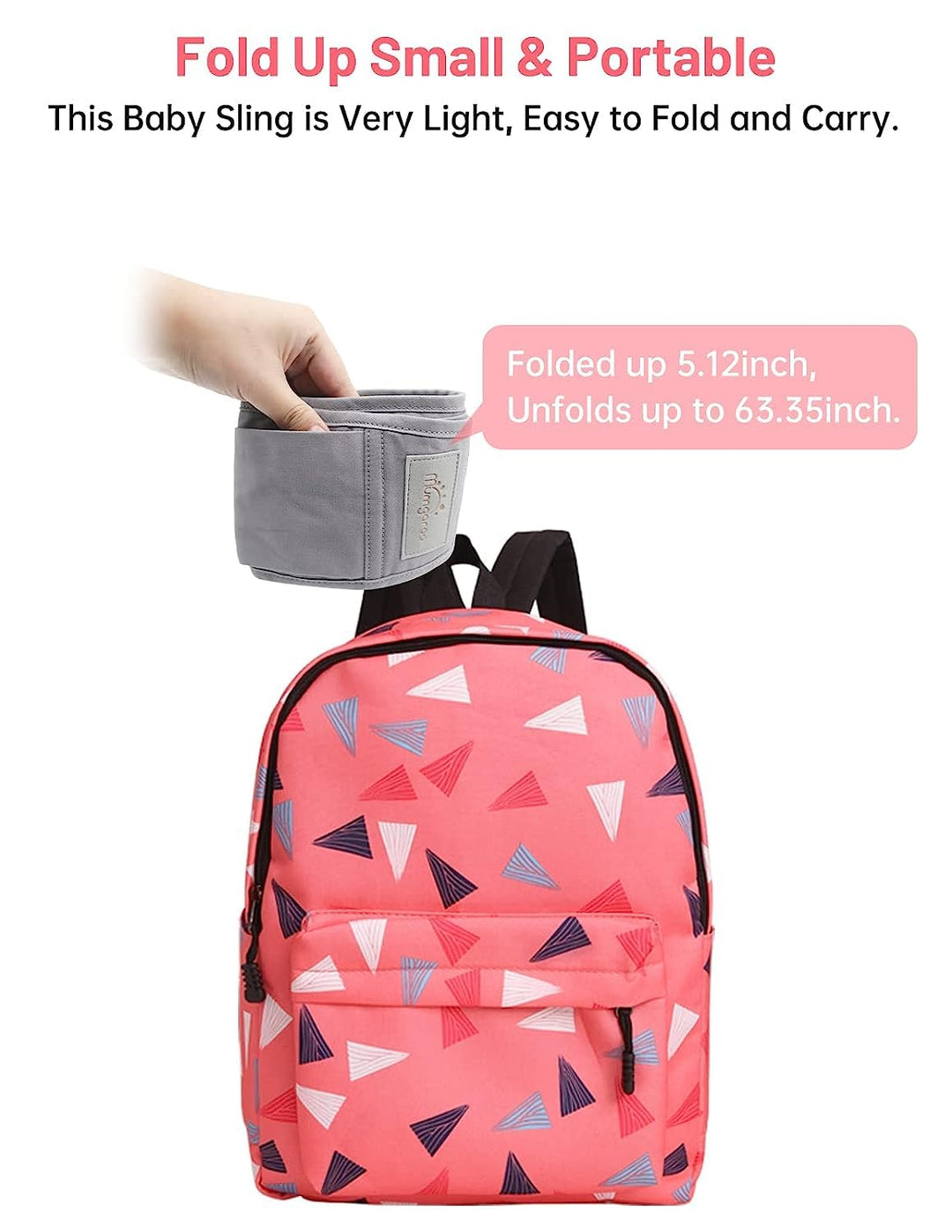 Tragetuch Baby, Mumgaroo Babytrage Neugeborene ab Geburt, On the Go Multifunktionale, für Babys von