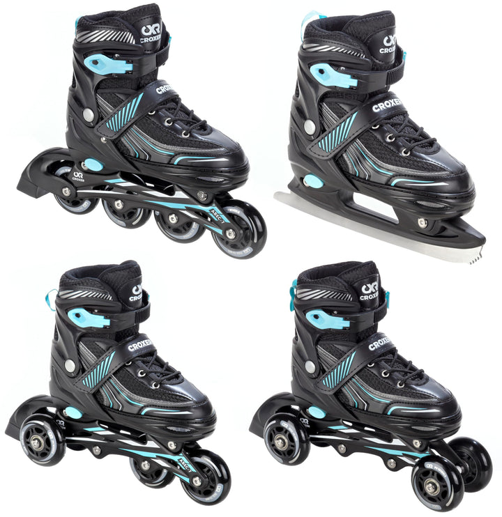 4in1 Croxer Inlineskates/Triskates/Rollschuhe/Schlittschuhe