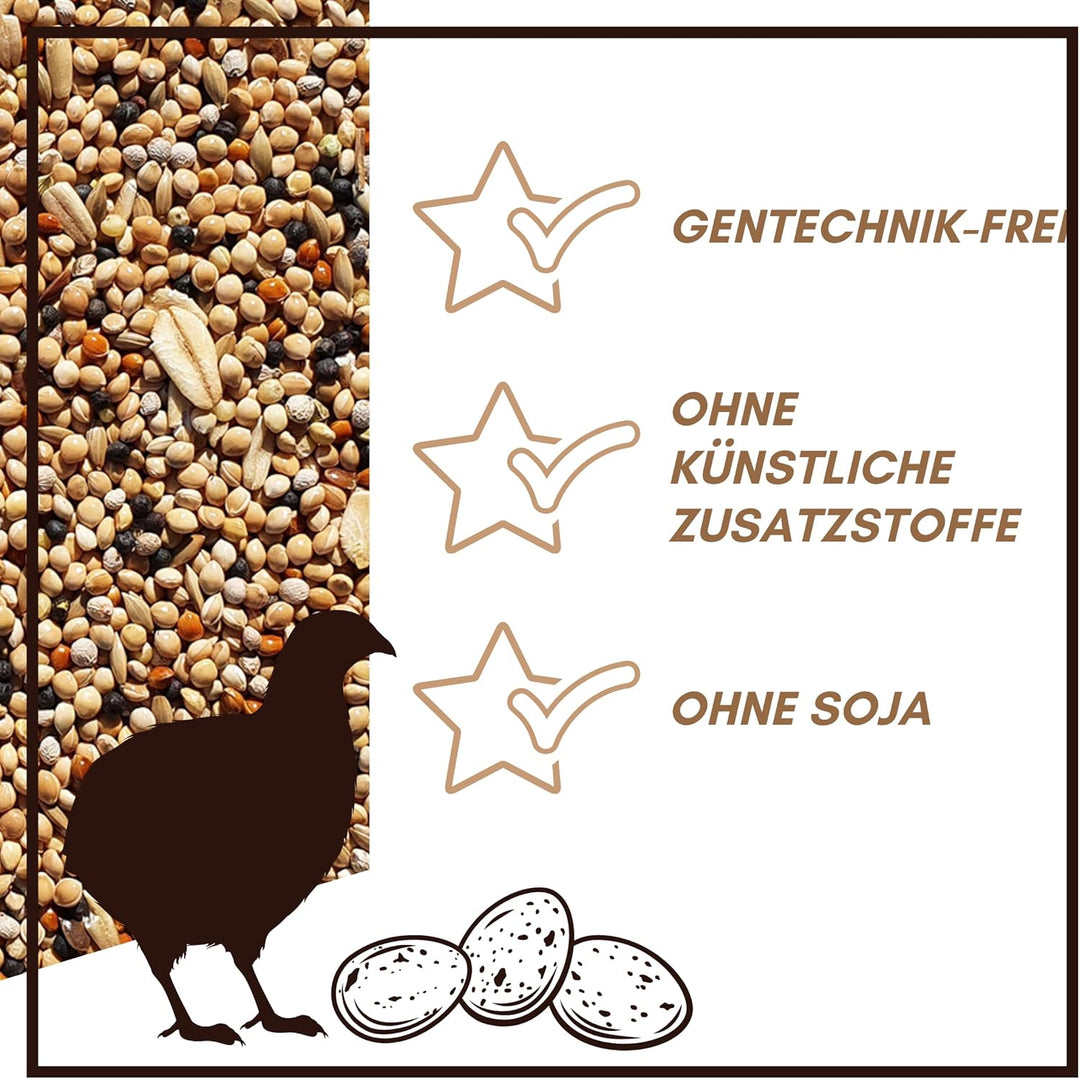 SUPRAVIT Wachtelfutter 25kg | Vollwertige Körnermischung für Wachteln, Legewachteln und Hühner als A