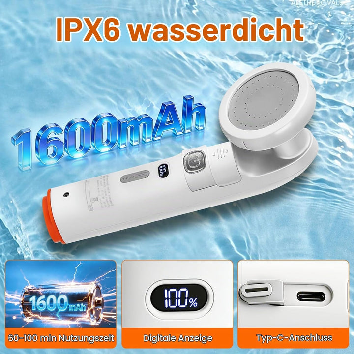 Bidet Po Dusche, Portable Bidet, Portable Travel Bidet Elektrisches, Peri Bottle mit 2.5 L Wassertan