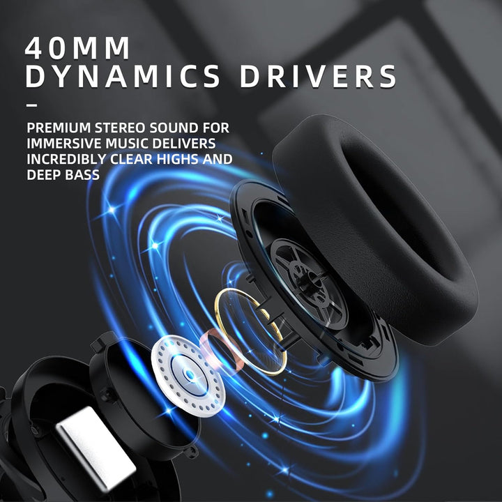 SoundMAGIC P60BT ANC Over Ear Bluetooth Headset Active Noise Cancelling Wireless Headphones with Mic