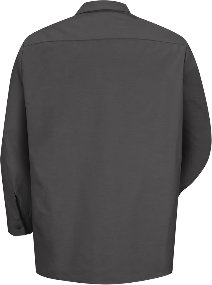 Red Kap Herren Industrial Work Shirt, Regular Fit, Long Sleeve Button-Down-Arbeitshemd S Dunkelgrau,