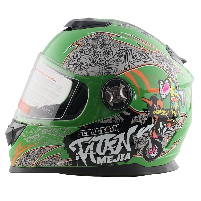 Kinder Integralhelm Mejia – Motorradhelm für Kinder, ABS-Schale, robuster Kinderhelm für Downhill, Q